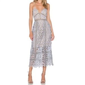 Anthropologie Celane lace midi dress size small